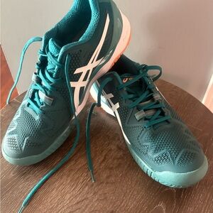 ASICS Men Gel-Resolution Teal Athletic Shoes